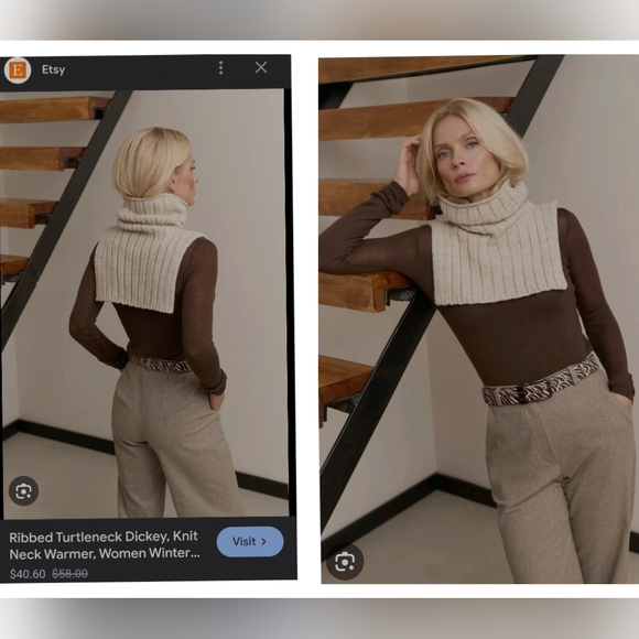 H&M White Dickie Sweater - Picture 3 of 12